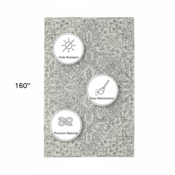 10' X 14' White and Gray Wool Oriental Hand Tufted Area Rug