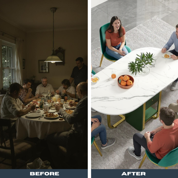 FlexiLeaf Folding Dining Table – Modern Expandable Wood with Storage | 4–6 Seat | Trufairs