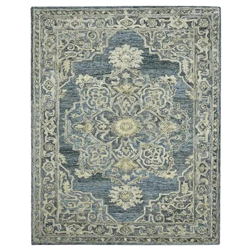 Vestige Nucia Blue/Taupe Hand-Tufted Wool Blend Area Rug 8'x10'