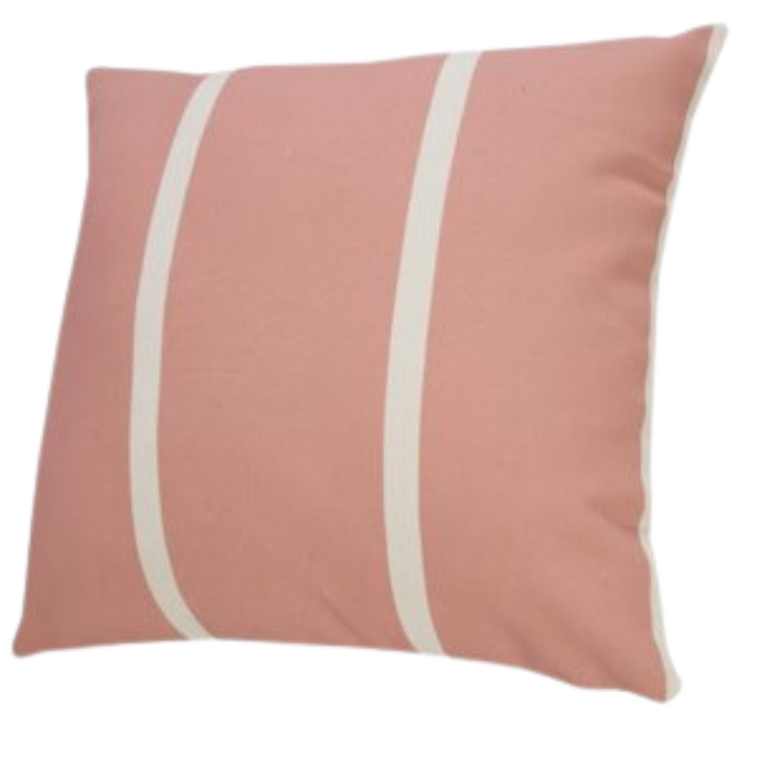 Premium 20" x 20" Pink Zippered Geometric Indoor Outdoor Throw Pillow with Microsuede Cover