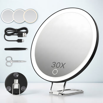 Lighted Magnifying Makeup Mirror – Rechargeable LED - 1
