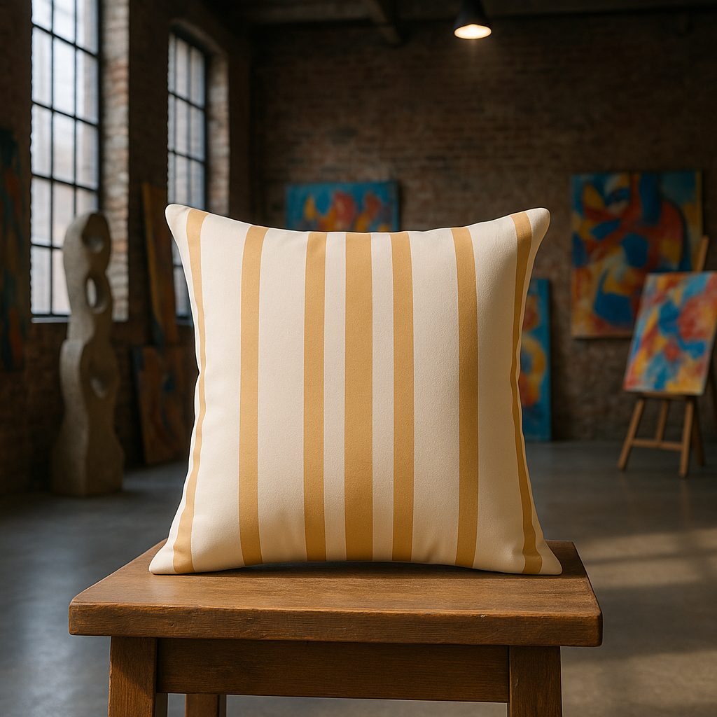 Modern  20" x 20" Yellow Zippered Geometric Indoor Outdoor Throw Pillow
