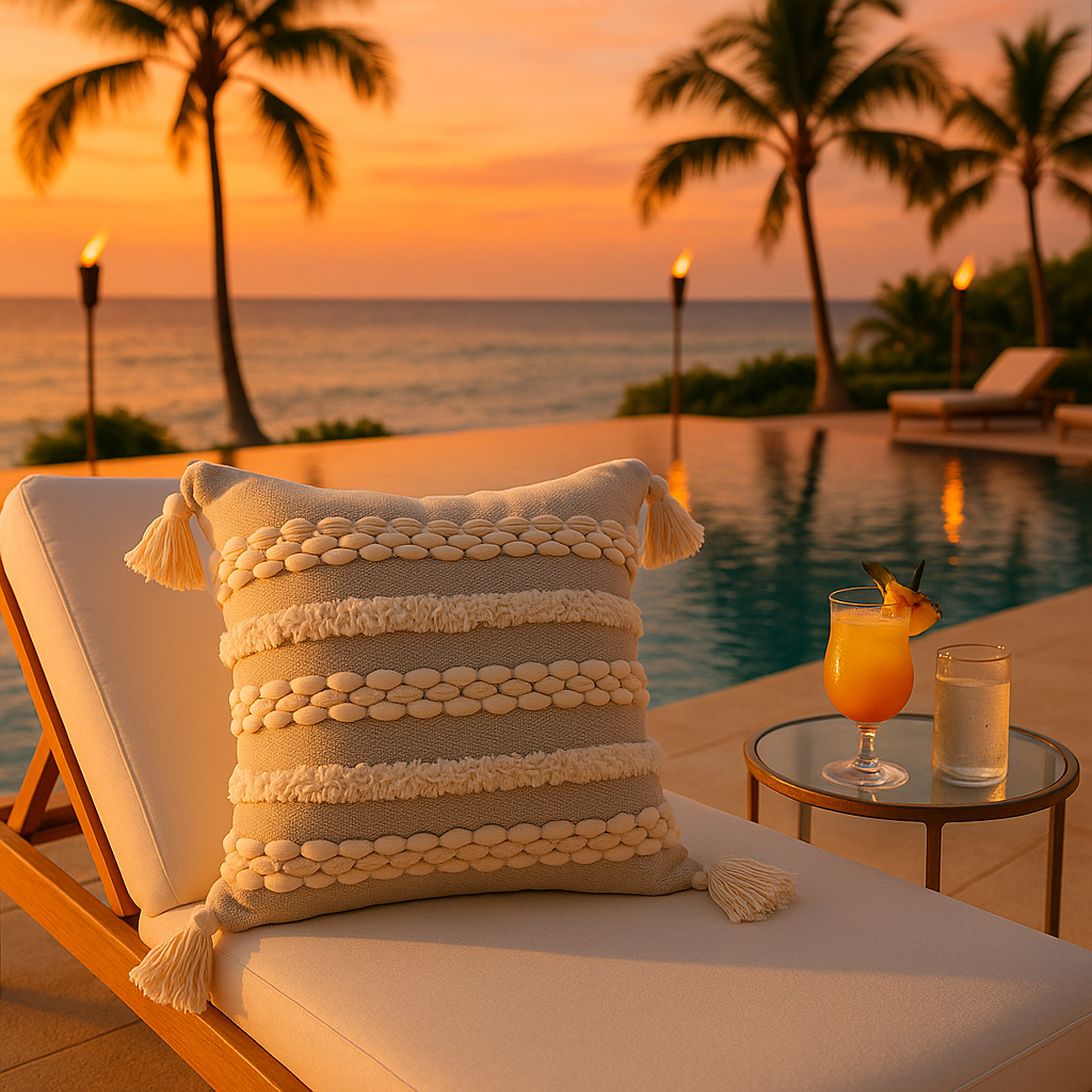 Premium 14" x 14" Pelican Fiery Sunset Throw Pillow - Machine Washable Indoor Outdoor Decorative Accent