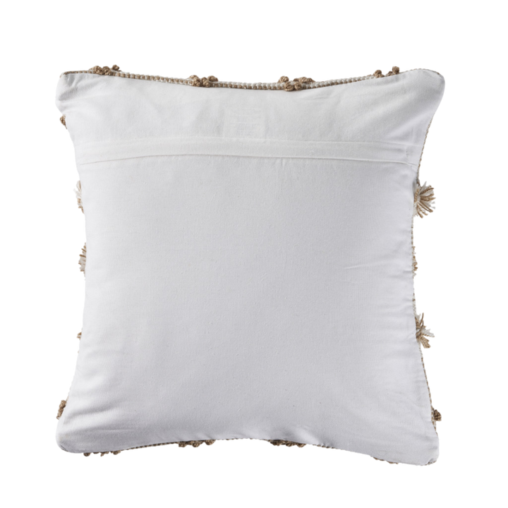 Premium 20" x 20" Tan Zippered Geometric Indoor Outdoor Throw Pillow with Polyester Construction