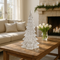 Premium 10" Mouth Blown Clear Glass Christmas Tree Sculpture - Elegant Holiday Tabletop Décor with Murano-Style Craftsmanship