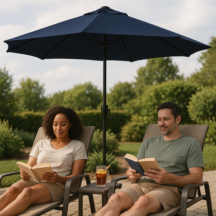 NavyTech Pro - 9ft Octagonal Market Umbrella with Rib Replacement Technology