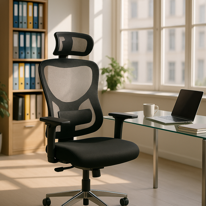 Ergonomic Mesh Office Chair High Back Computer Desk Chair Adjustable Headrest Lumbar Support 3D Armrests Black