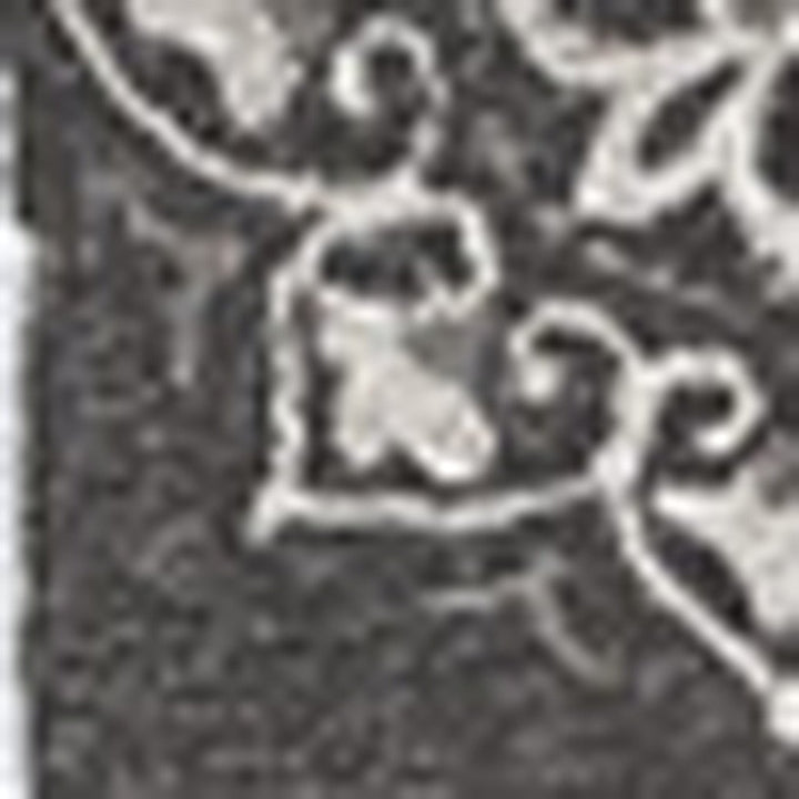 5' X 8' Charcoal Round Floral Indoor Outdoor Area Rug