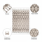 8' X 12' Taupe and Ivory Wool Geometric Hand Knotted Area Rug
