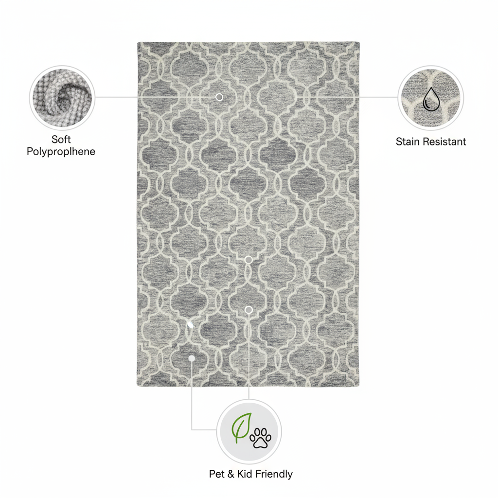 10' X 14' Ivory And Gray Wool Geometric Hand Tufted Area Rug