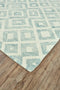 Transitional Print Ivory and Green and Gray Area Rug