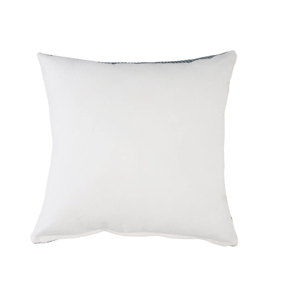 Premium 24" x 24" White Zippered Striped Indoor Outdoor Throw Pillow