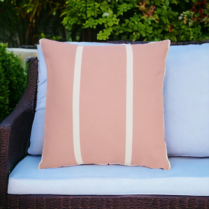 Premium 20" x 20" Pink Zippered Geometric Indoor Outdoor Throw Pillow with Microsuede Cover