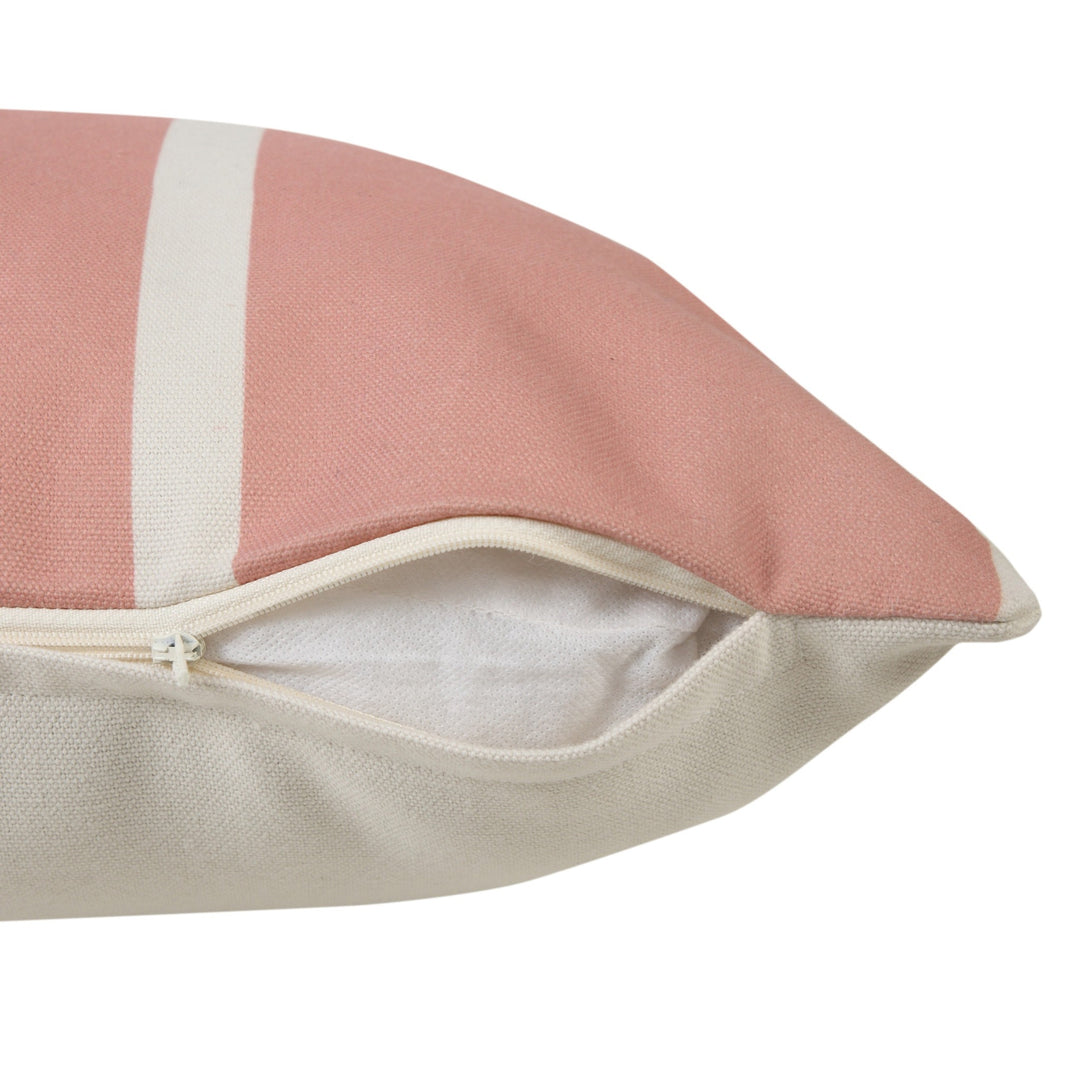 Premium 20" x 20" Pink Zippered Geometric Indoor Outdoor Throw Pillow with Microsuede Cover