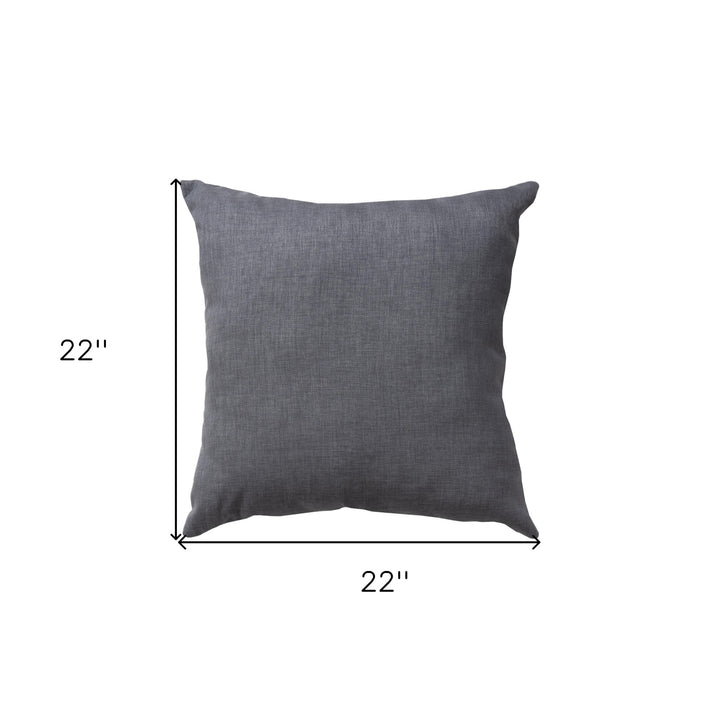 Modern and stylish 22" Granite Gray Indoor Outdoor Throw Pillow