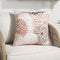 Modern  20" Brown Beige and Ivory Floral Indoor Outdoor Throw Pillow