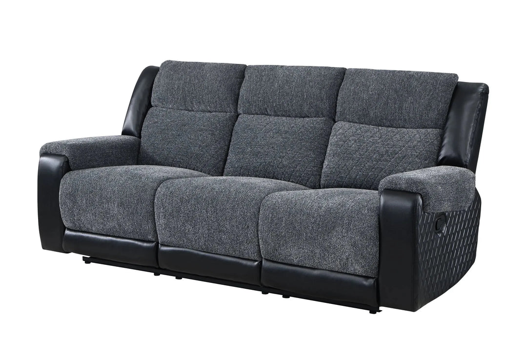 U5914 Grey/Black Recliners Sofa