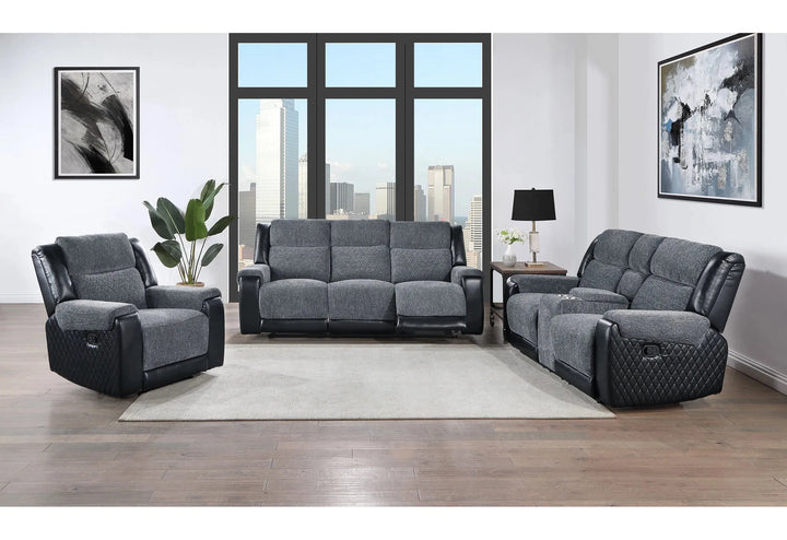 U5914 Grey/Black Recliners Sofa