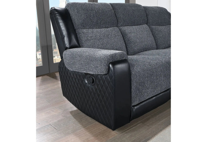 U5914 Grey/Black Recliners Sofa