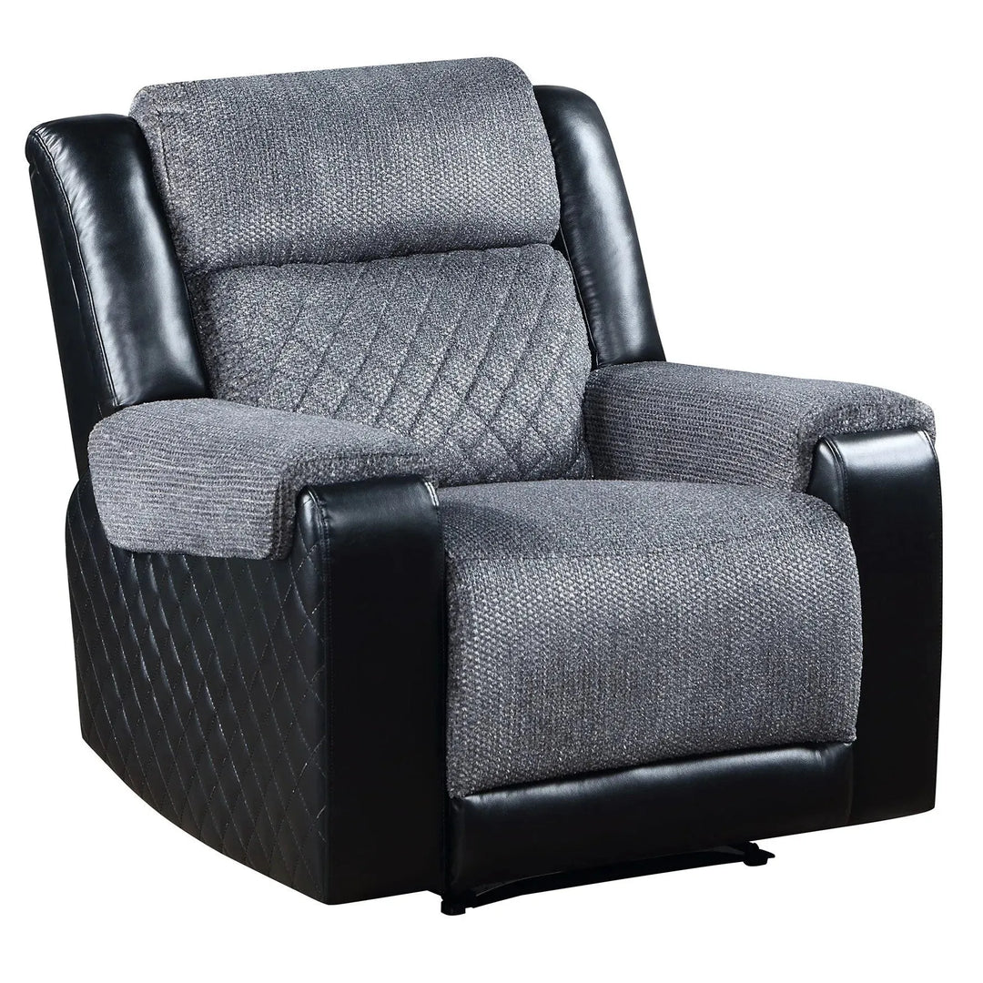 U5914 Grey/Black Recliner