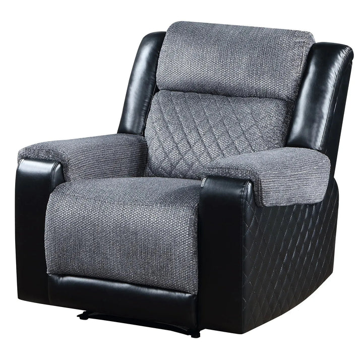 U5914 Grey/Black Recliner