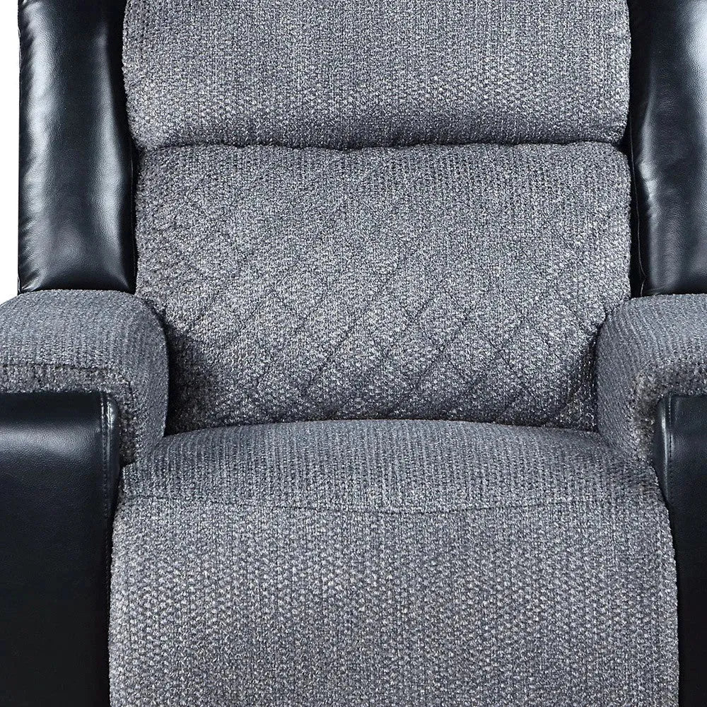 U5914 Grey/Black Recliner