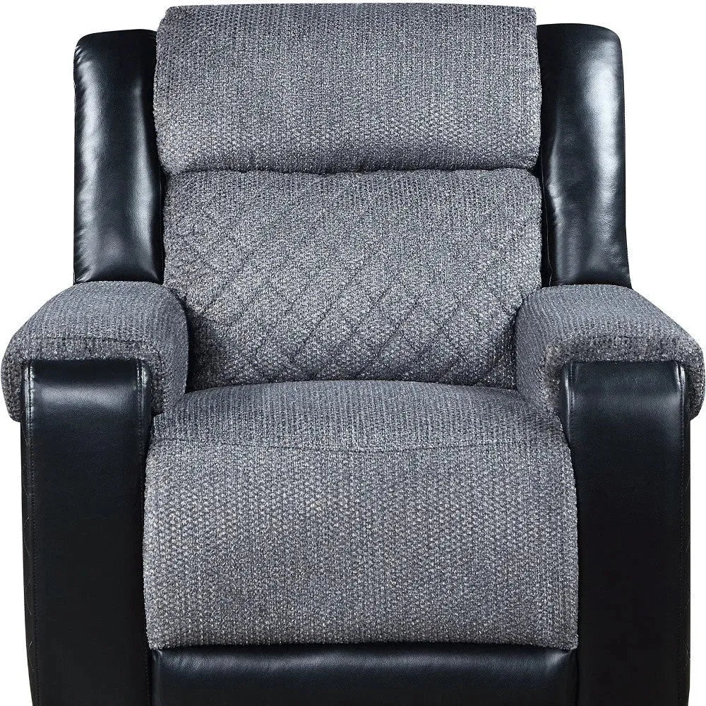 U5914 Grey/Black Recliner