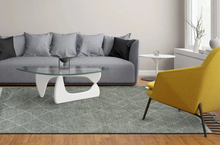 Transitional Diamond Green/Gray/Ivory Area Rug