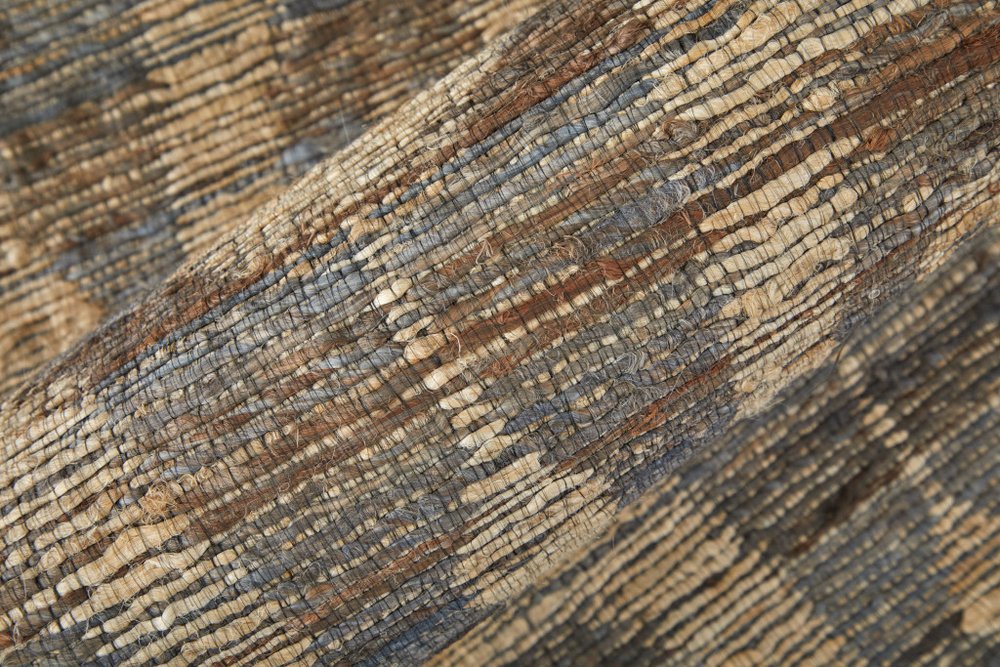 9' X 13' Taupe and Tan Geometric Hand Woven Area Rug