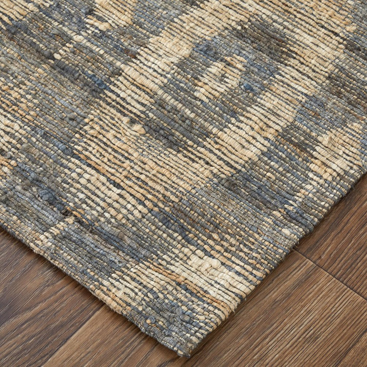 9' X 13' Taupe and Tan Geometric Hand Woven Area Rug