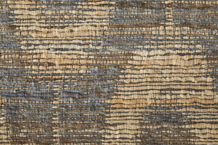 9' X 13' Taupe and Tan Geometric Hand Woven Area Rug