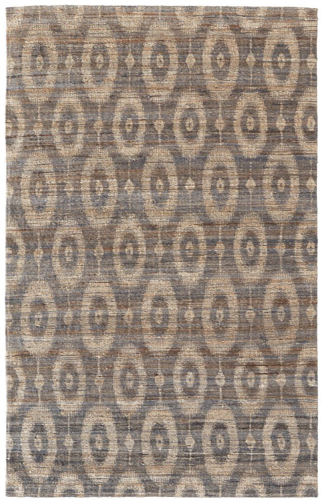 9' X 13' Taupe and Tan Geometric Hand Woven Area Rug