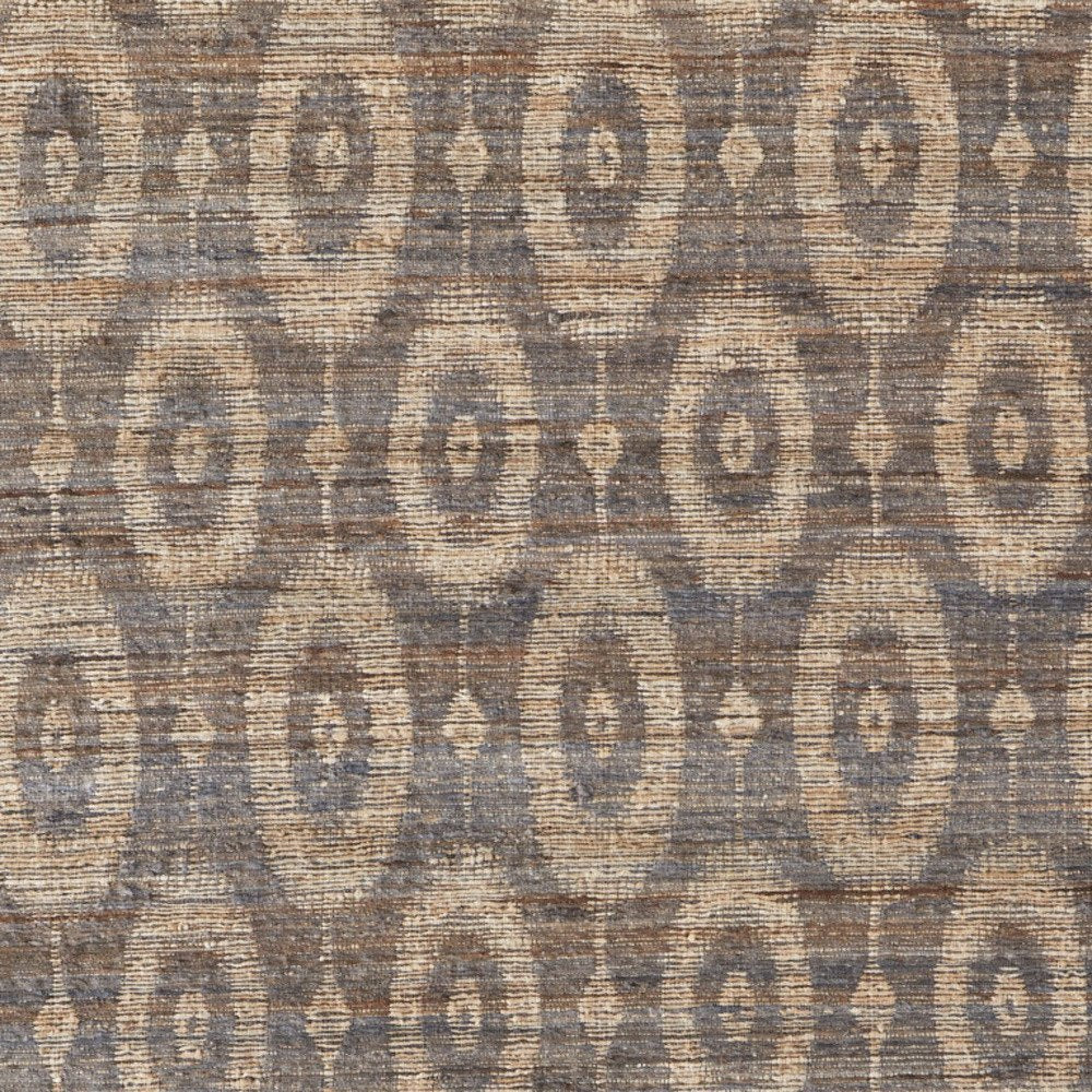 9' X 13' Taupe and Tan Geometric Hand Woven Area Rug