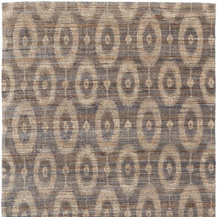 9' X 13' Taupe and Tan Geometric Hand Woven Area Rug