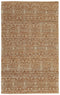 8' X 11' Orange and Tan Geometric Hand Woven Area Rug