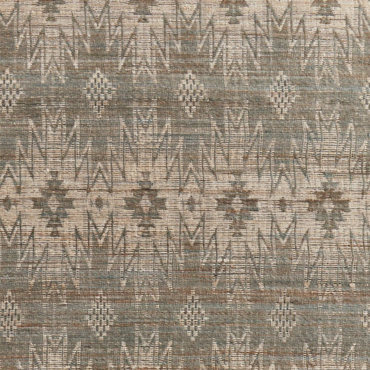 5' X 8' Tan and Gray Geometric Hand Woven Area Rug