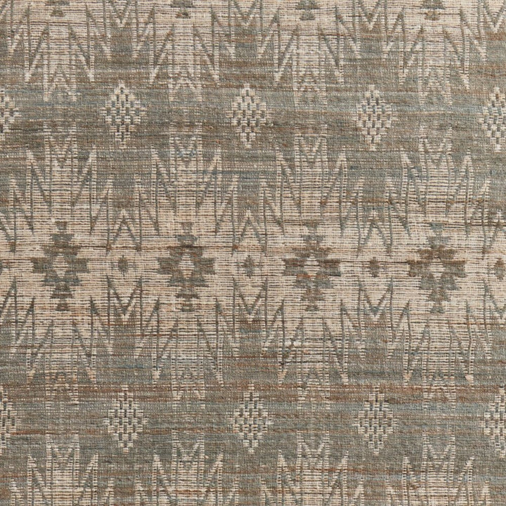 5' X 8' Tan and Gray Geometric Hand Woven Area Rug
