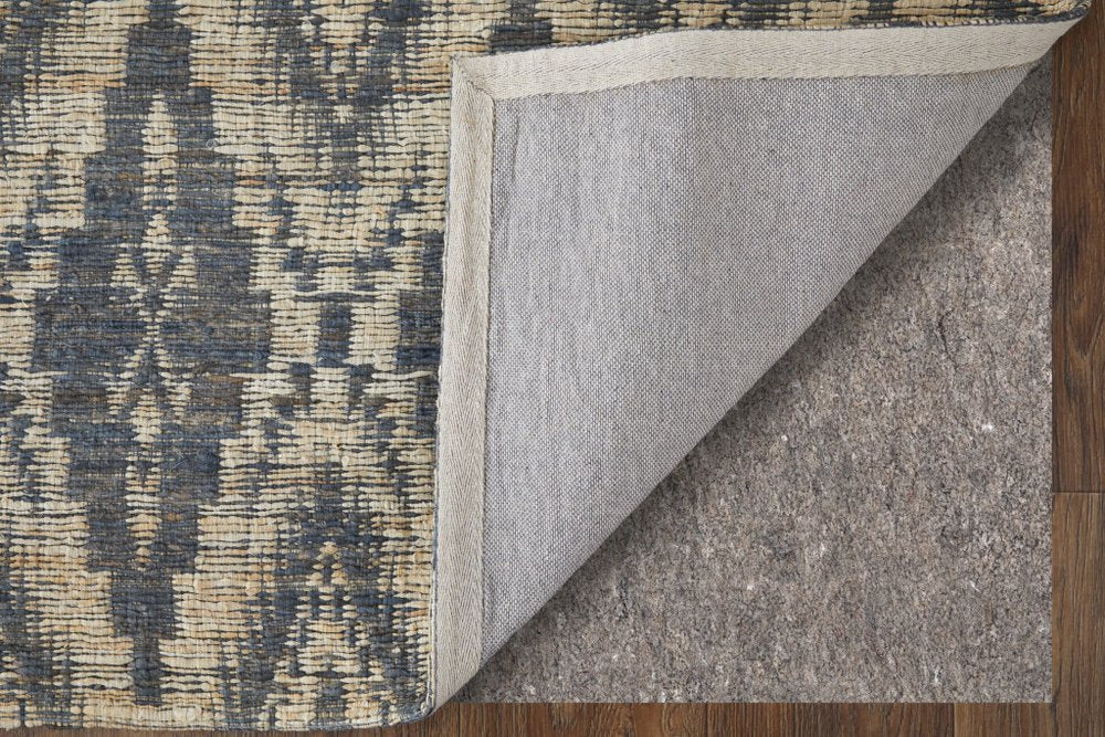 5' X 8' Tan and Gray Geometric Hand Woven Area Rug
