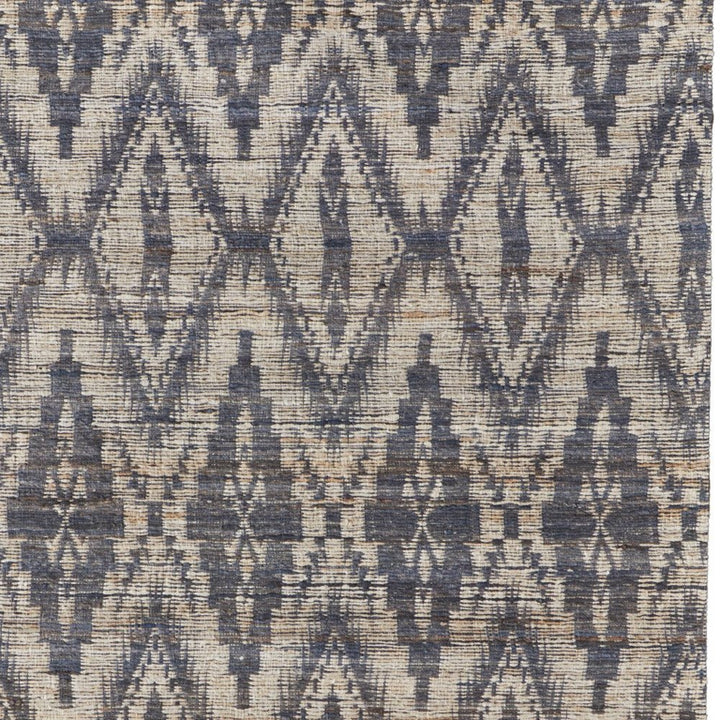 5' X 8' Tan and Gray Geometric Hand Woven Area Rug