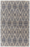 5' X 8' Tan and Gray Geometric Hand Woven Area Rug