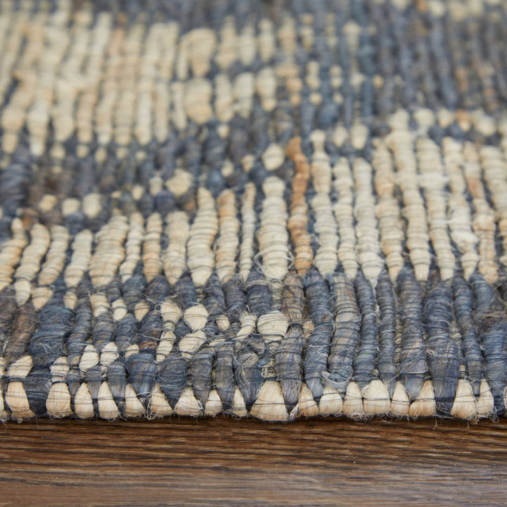 5' X 8' Tan and Gray Geometric Hand Woven Area Rug