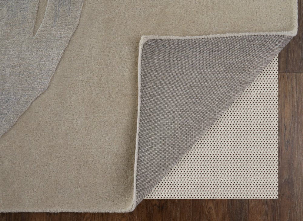 4' X 6' Blue and Ivory Abstract Hand Tufted Area Rug