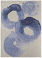 4' X 6' Blue and Ivory Abstract Hand Tufted Area Rug