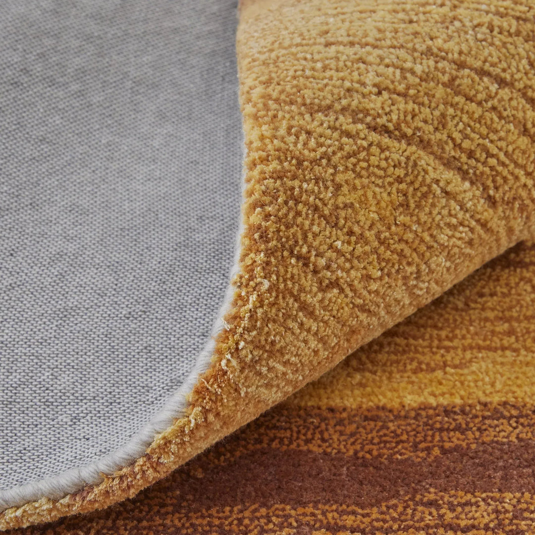 Transitional Abstract Red/Orange/Ivory Area Rug