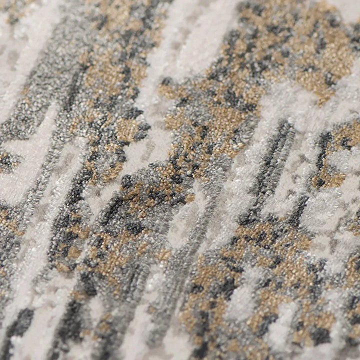 Venice Frasier Ivory/Gold Abstract Area Rug 7'6"x9'6"