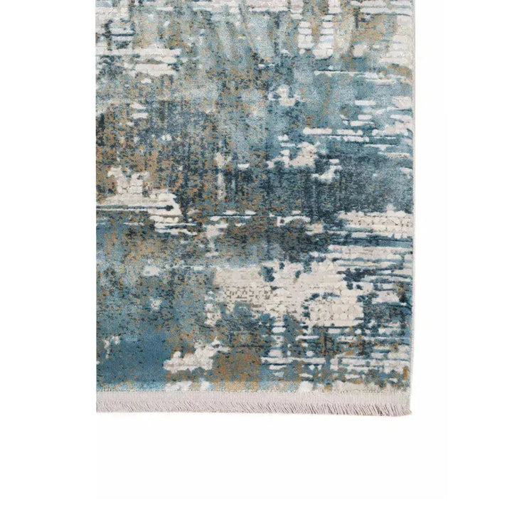 Venice Hayden Ivory/Blue Abstract Area Rug 4'11"x7'6"