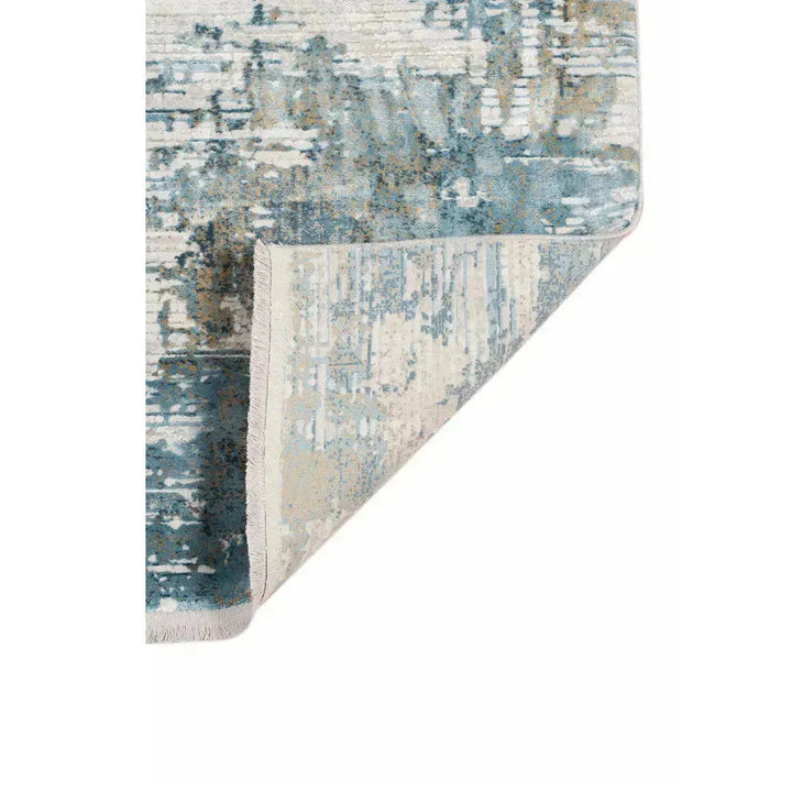 Venice Hayden Ivory/Blue Abstract Area Rug 4'11"x7'6"