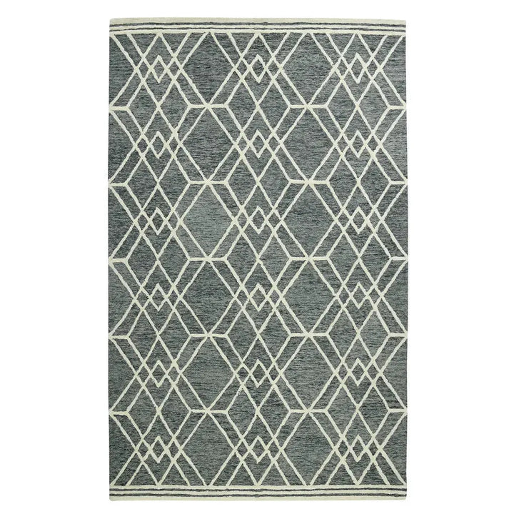 Vista Duncan Gray Hand-Hooked Wool Area Rug 2'x3'