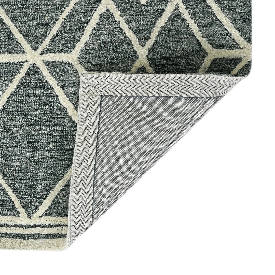 Vista Duncan Gray Hand-Hooked Wool Area Rug 2'x3'
