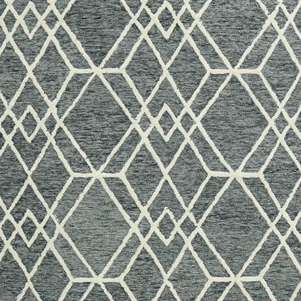 Vista Duncan Gray Hand-Hooked Wool Area Rug 2'x3'